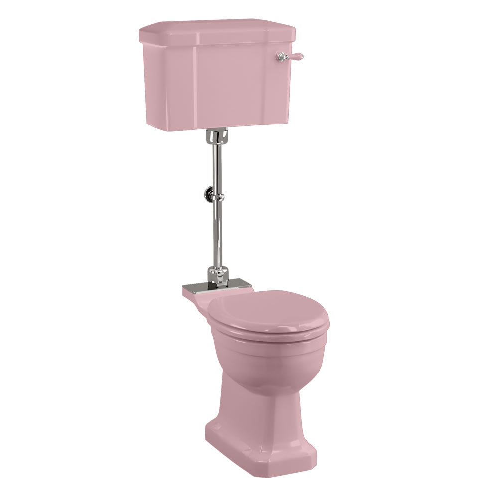 Bespoke Confetti Pink Standard Medium Level WC with 520 Lever Cistern
